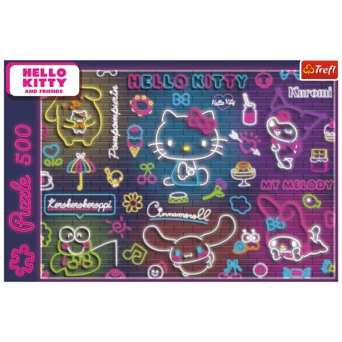 Puzzle - 500 - Neon Hello Kitty - Trefl 37523 Trefl Puzzle Puzzle - 500 - Neon Hello Kitty - Trefl 37523 Trefl Puzzle