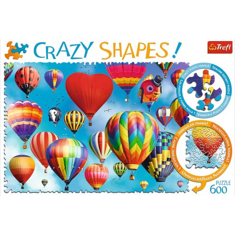 Puzzle - 600 Crazy Shapes - Kolorowe balony - Trefl 11112 Trefl Puzzle Puzzle - 600 Crazy Shapes - Kolorowe balony - Trefl 11112 Trefl Puzzle