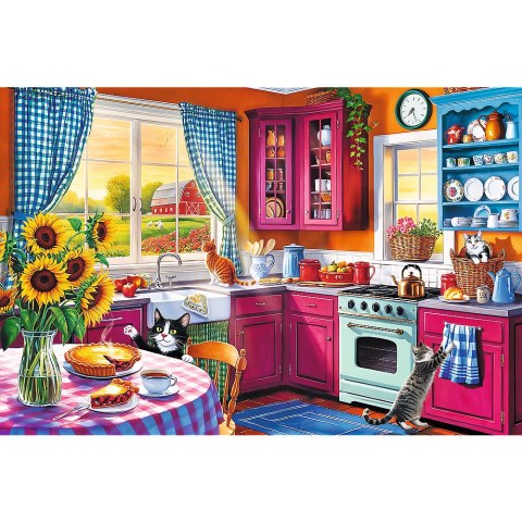 Puzzle - 300 EasyPiece - Poranek w kuchni - Trefl 23102 Trefl Puzzle Puzzle - 300 EasyPiece - Poranek w kuchni - Trefl 23102 Trefl Puzzle