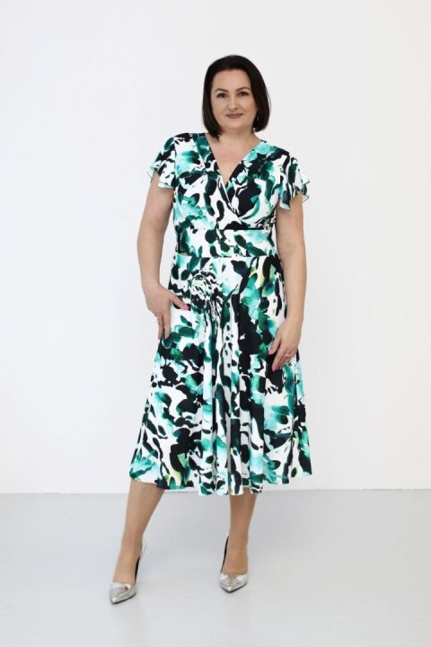 Sukienka Model Lamira Ecru/Green - Jersa Jersa Sukienka Model Lamira Ecru/Green - Jersa Jersa