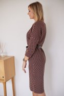 Sukienka Model M376/N Bordo/Black/Cube - La Aurora La Aurora Sukienka Model M376/N Bordo/Black/Cube - La Aurora La Aurora