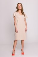 Sukienka Model S392 Beige - Stylove Stylove