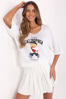 Sweter Damski Model MI-SW-2101.06 Ecru - Italy Moda Italy Moda