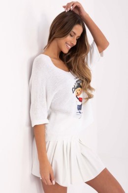 Sweter Damski Model MI-SW-2101.06 Ecru - Italy Moda Italy Moda