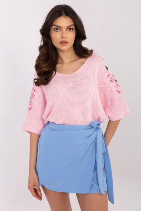 Sweter Damski Model MI-SW-7003.21 Light Pink - Italy Moda Italy Moda