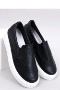 Trampki slip-on ażurowe TOWNS BLACK - Inello Inello