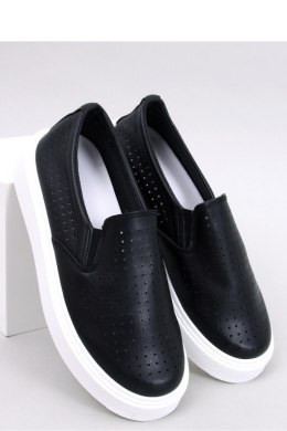 Trampki slip-on ażurowe TOWNS BLACK - Inello Inello