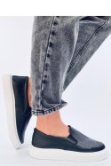 Trampki slip-on ażurowe TOWNS BLACK - Inello Inello