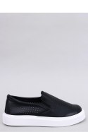 Trampki slip-on ażurowe TOWNS BLACK - Inello Inello