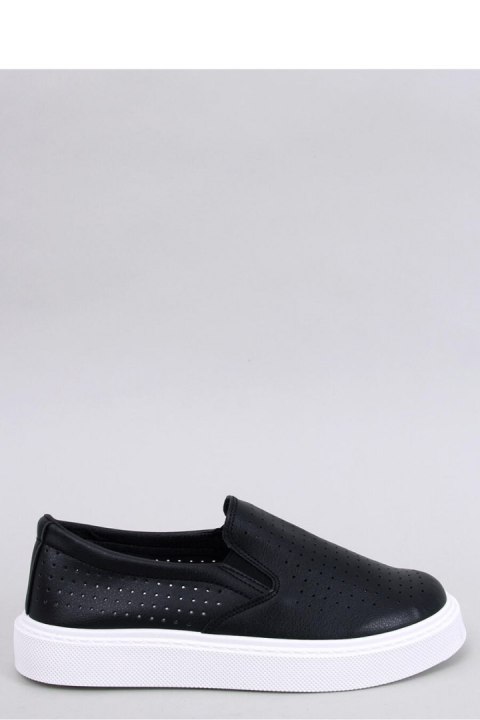 Trampki slip-on ażurowe TOWNS BLACK - Inello Inello