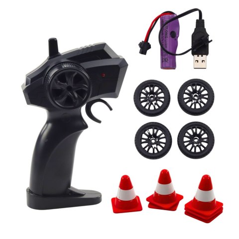 Auto Sportowe Do Driftu Wymienne Koła Zdalnie Sterowany RC 4WD Biały LEAN Toys Auto Sportowe Do Driftu Wymienne Koła Zdalnie Sterowany RC 4WD Biały LEAN Toys