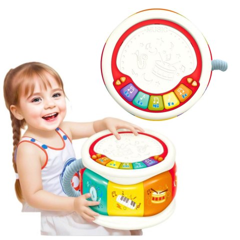 Duży Interaktywny Bębenek Edukacyjny Dla Malucha Kolorowy LEAN Toys Duży Interaktywny Bębenek Edukacyjny Dla Malucha Kolorowy LEAN Toys