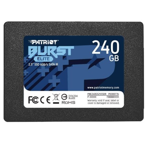 Dysk SSD Patriot Burst Elite 240GB SATA3 2,5" (450/320 MB/s) 7mm Patriot Memory