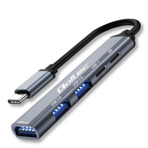 Hub Qoltec adapter USB-C 3.1 5w1 | USB-C PD | USB-C | 2x USB 2.0 | USB 3.0 Qoltec Hub Qoltec adapter USB-C 3.1 5w1 | USB-C PD | USB-C | 2x USB 2.0 | USB 3.0 Qoltec