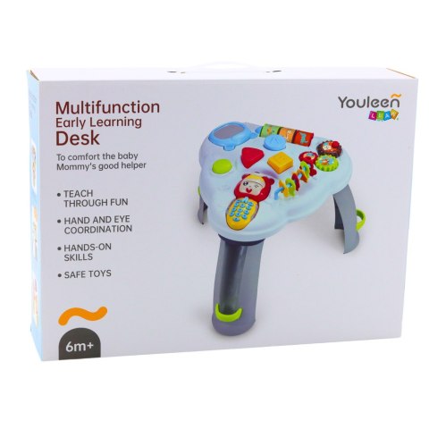 Interaktywny Stolik Edukacyjny Trójkątny Telefon Światła Dźwięki LEAN Toys Interaktywny Stolik Edukacyjny Trójkątny Telefon Światła Dźwięki LEAN Toys