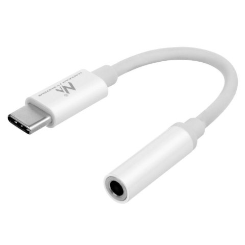 Kabel adapter Maclean MCTV-847 USB Type-C - 3,5mm mini jack biały Maclean