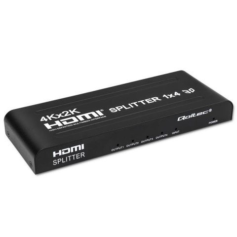 Rozdzielacz aktywny Qoltec Splitter 4 x HDMI 4K x 2K | 3.4Gb/s Qoltec