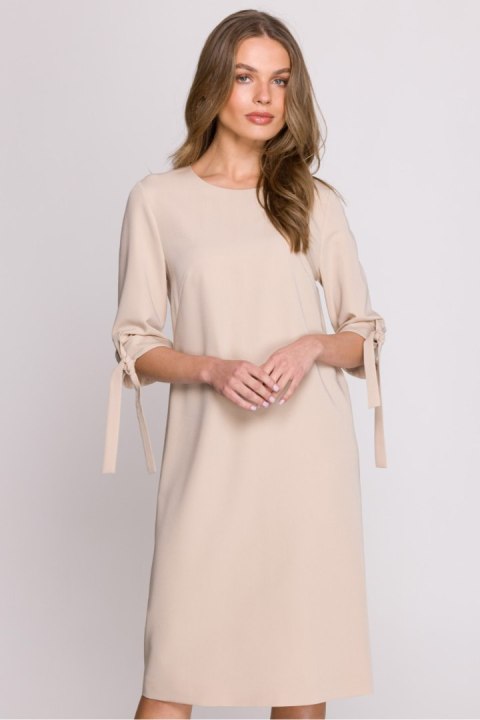 Sukienka Model S393 Beige - Stylove Stylove