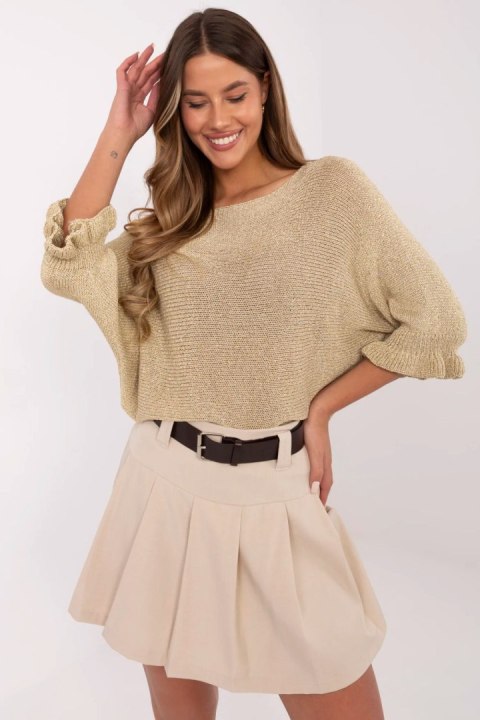 Sweter Damski Model MI-SW-2502.60 Gold - Italy Moda Italy Moda Sweter Damski Model MI-SW-2502.60 Gold - Italy Moda Italy Moda
