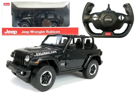 Auto R/C Jeep Wrangler Rubicon 1:14 Rastar Czarny Rastar Auto R/C Jeep Wrangler Rubicon 1:14 Rastar Czarny Rastar