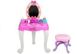 Różowa Toaletka z Krzesłem dla Małej Modelki LEAN Toys