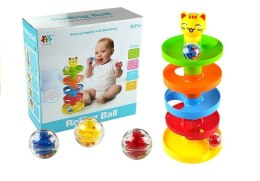 Sorter Edukacyjna Zjeżdżalnia dla piłeczek dla niemowląt LEAN Toys