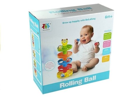 Sorter Edukacyjna Zjeżdżalnia dla piłeczek dla niemowląt LEAN Toys