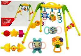 Stojak Dla Niemowląt z Grzechotkami Żółty LEAN Toys