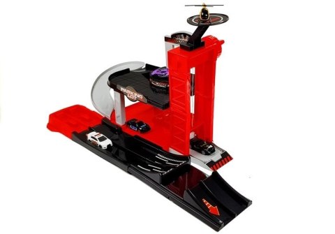 Tor Samochodowy z Lotniskiem Winda Metalowe Auta LEAN Toys