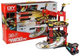 Tor z lotniskiem 55el 4 metalowe Auta Helikopter LEAN Toys