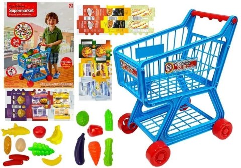 Wózek Marketowy 34 Elementy Dziecięcy na Zakupy LEAN Toys Wózek Marketowy 34 Elementy Dziecięcy na Zakupy LEAN Toys