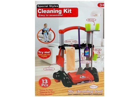 Wózek Sprzątaczki z Obrotową Szczotką + Akcesoria LEAN Toys Wózek Sprzątaczki z Obrotową Szczotką + Akcesoria LEAN Toys