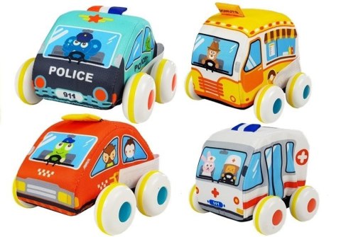 Zestaw Miękkich Aut z Napędem Służby Specjalne LEAN Toys Zestaw Miękkich Aut z Napędem Służby Specjalne LEAN Toys