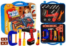 Zestaw Narzędzi w Walizce Wiertarka Młotek Nożyk LEAN Toys