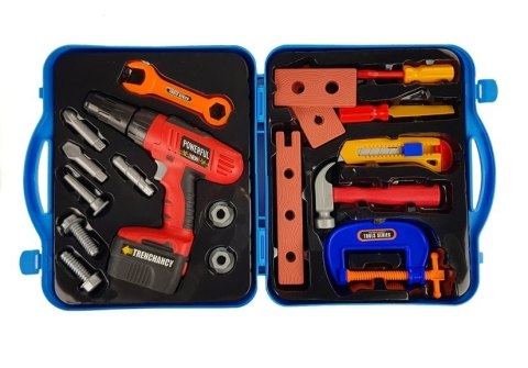 Zestaw Narzędzi w Walizce Wiertarka Młotek Nożyk LEAN Toys Zestaw Narzędzi w Walizce Wiertarka Młotek Nożyk LEAN Toys