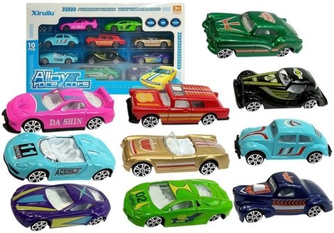 Zestaw Samochodów Resoraków 10 Autek LEAN Toys