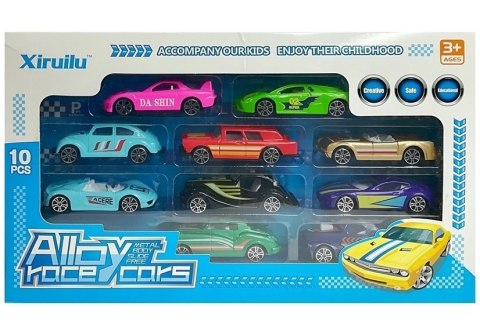 Zestaw Samochodów Resoraków 10 Autek LEAN Toys