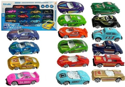 Zestaw Samochodów Resoraków 16 Autek LEAN Toys