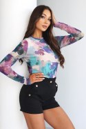 Bluzka Model Blake 196214571 Watercolor/Flowers/Purple - LaBalancia LaBalancia