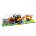 Duża Koparko Ładowarka Rolnicza Budowlana Ruchoma Żółta LEAN Toys