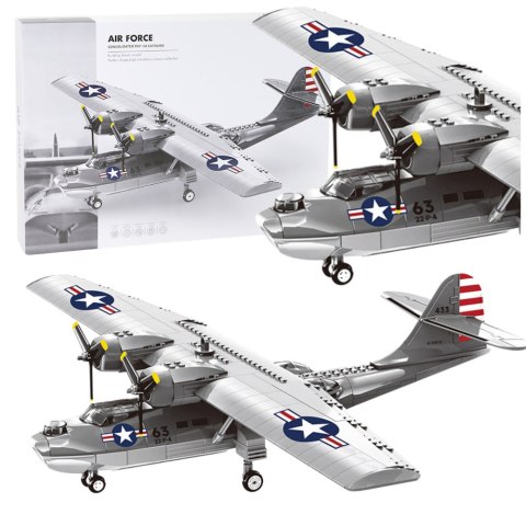 Klocki Konstrukcyjne Samolot PBY-5A Catalina 364 el. LEAN Toys
