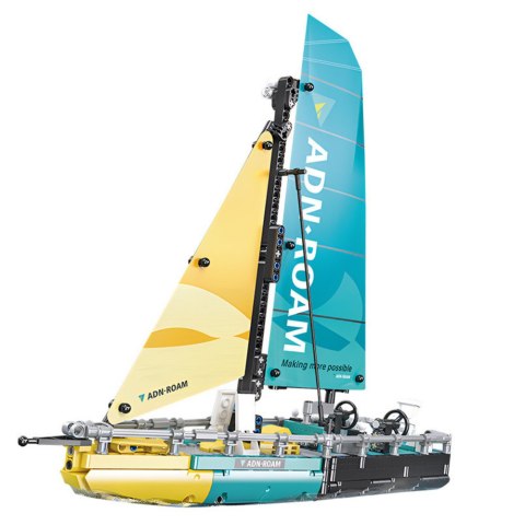 Klocki Konstrukcyjne Żaglówka Łódź Type 65 Model 675el LEAN Toys