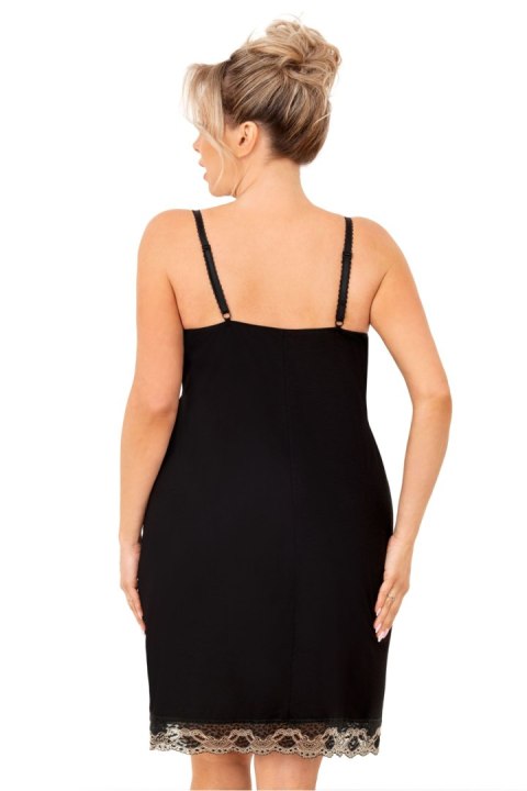 Koszulka nocna Koszula Nocna Model Hana II Plus Size Black - Donna Donna