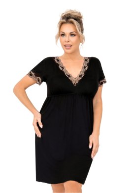 Koszulka nocna Koszula Nocna Model Hana Plus Size Black - Donna Donna