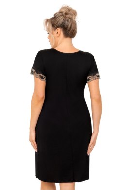 Koszulka nocna Koszula Nocna Model Hana Plus Size Black - Donna Donna