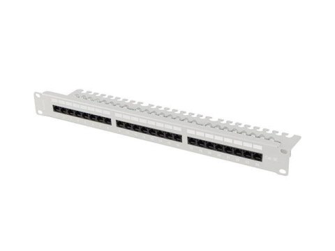 Patch panel Lanberg 24 port 1U 19" Kat.5e UTP z organizerem kablowym szary LANBERG Patch panel Lanberg 24 port 1U 19" Kat.5e UTP z organizerem kablowym szary LANBERG