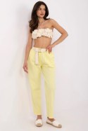 Spodnie Damskie Model DHJ-SP-20506.79 Light Yellow - Italy Moda Italy Moda