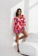 Sukienka Model Anna krótka 219842024 Red Flowers/Pink - LaBalancia LaBalancia