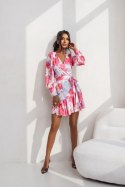 Sukienka Model Anna krótka 219850661 Pink/Blue Flowers - LaBalancia LaBalancia