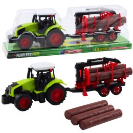 Traktor Rolniczy Z Przyczepą HDS Do Transportu Drewna Bale LEAN Toys